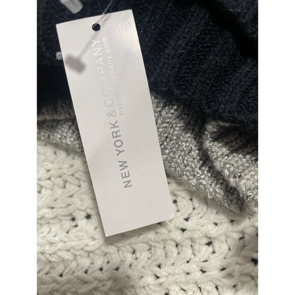 NWT New York & Co Soho Striped Sweater Womens Size Small Gray Blue White MSRP$60 - Picture 12 of 12